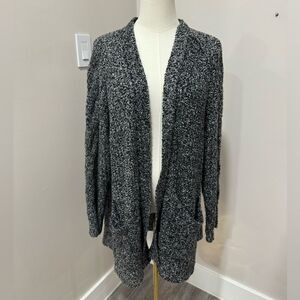 American Eagle Open‎ Cardigan Black Gray White Size M Long